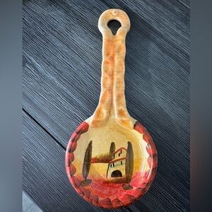 Made in Italy Hand-Painted Ceramic Spoon Rest